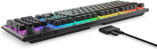 Dell Tri-Mode Wireless Gaming Mechanical Keyboard with Cherry MX Red switches and RGB lighting (English US) Red