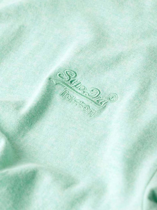 D1 Ovin Polo Kurzarmbluse Light Mint Green Marl