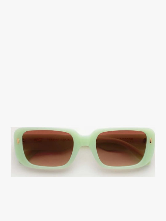 Gast Vida Ochelari de Soare Unisex cu Ramă din Plastic Sage Green / Brown Degrade