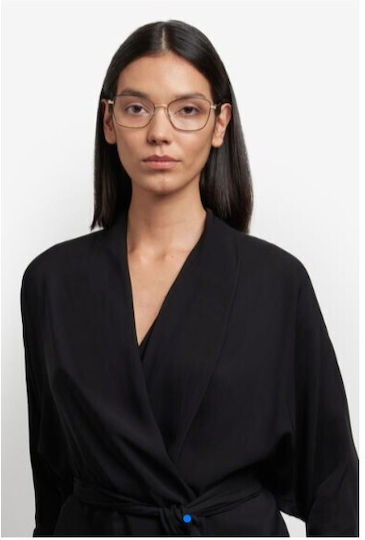 Carolina Herrera Metal Eyeglass Frame Butterfly Black Her 0277 I46