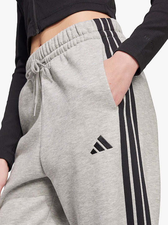 Essentials 3-stripes Долнище на анцуг Флийс Сив