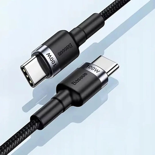 Baseus Cafule USB 2.0 Cable USB-C Male - USB-C 100W PD Gray 2m CATKLF-BLG1