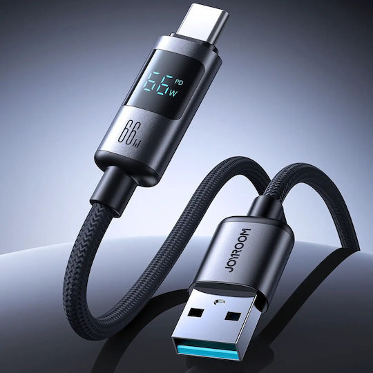 Joyroom Series USB 2.0 Cable USB-C male - USB-A 66W Black 1.2m