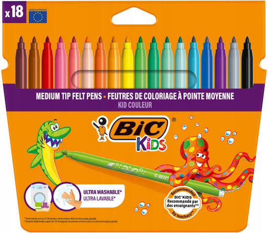 BIC Visacolor XL Μαρκαδόροι Ζωγραφικής Χονδροί Σετ 18 χρώματα