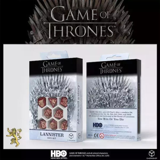 Game Thrones Dice Set Lannister