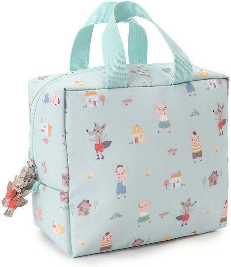 Tutete School Insulated Hand Lunch Bag Light Blue 18.5 x 9 x 24cm