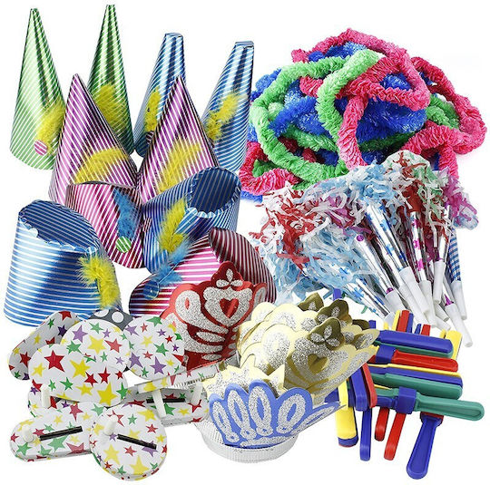 Set De Decorare Pentru Petreceri 80 Bucăți Ghirlande Zornăitoare Pălării De Petrecere Suflante Multicolore