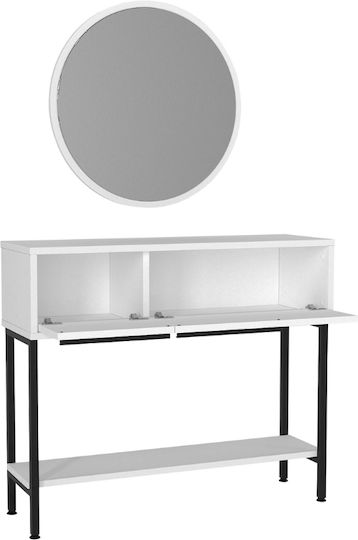 Suzy Konsolemit Spiegel White L90xB29.6xH76cm