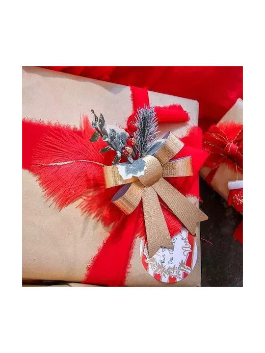 Hanging Bow Ornament Metallic Gold 16x18.5cm Set 2pcs