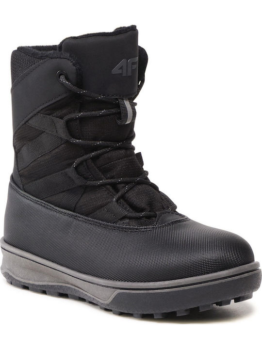 Kids Snow Boots with Laces Blue