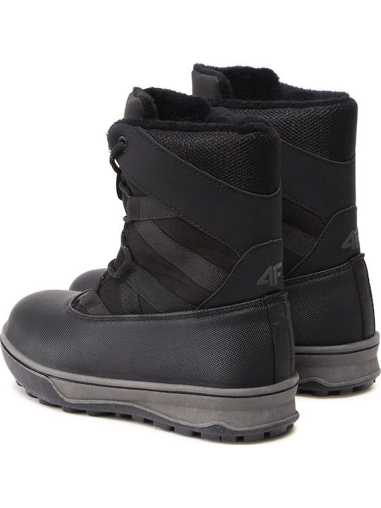 Kids Snow Boots with Laces Blue
