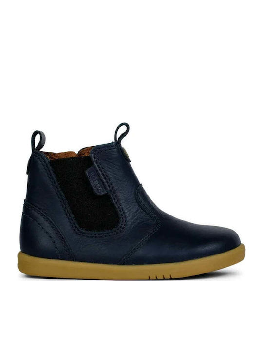 IWalk Lederne Kinderstiefeletten mit Reißverschluss Marineblau