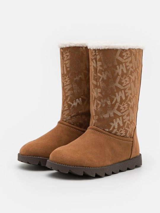 Kids Boots with Zipper Brown