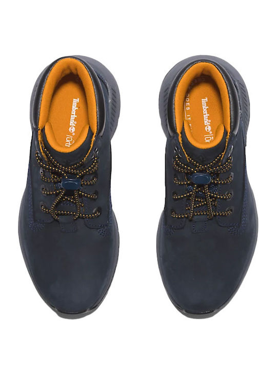 Killington Trekker Leather Kids Boots with Laces Blue