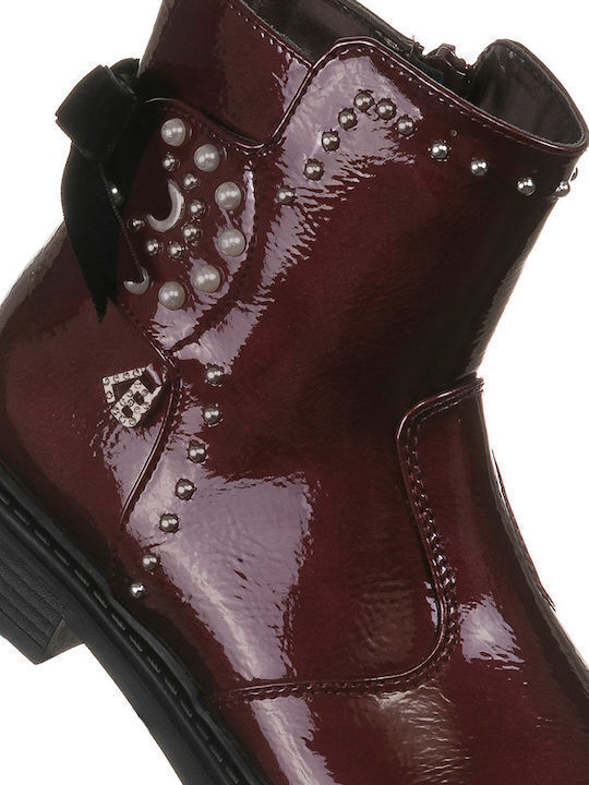 Kids Boots with Zipper Burgundy