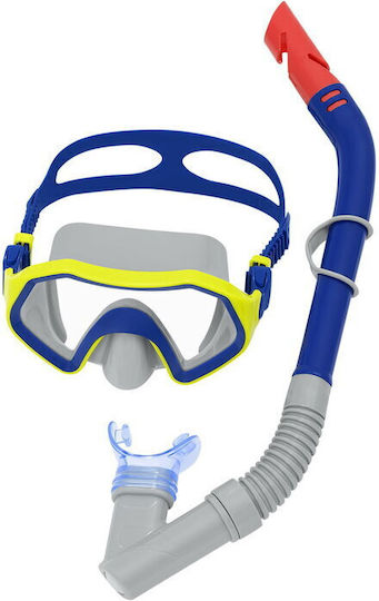 Kids Silicone Diving Mask with Snorkel Blue