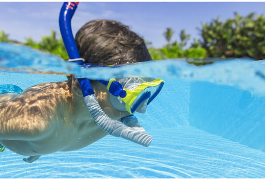Kids Silicone Diving Mask with Snorkel Blue