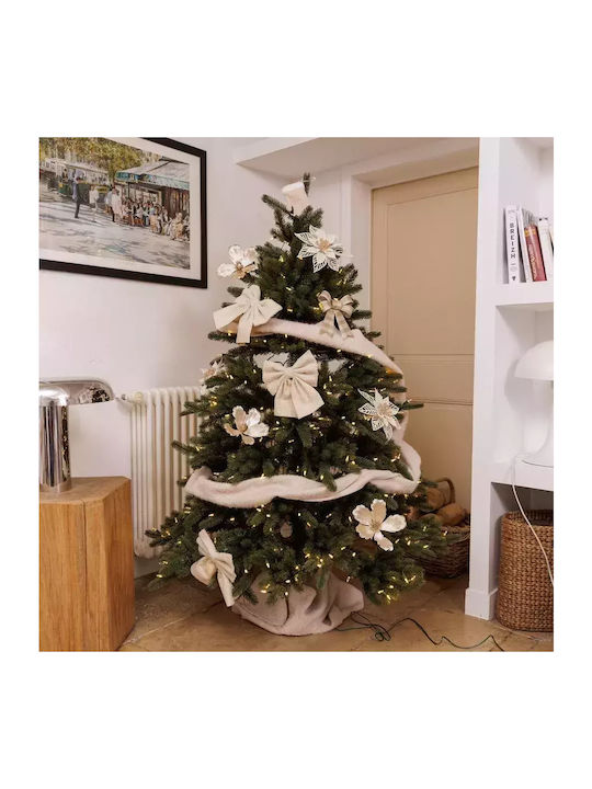 Beauty Home Χριστουγεννιάτικο Υφασμάτινο Μπεζ 12x12εκ.