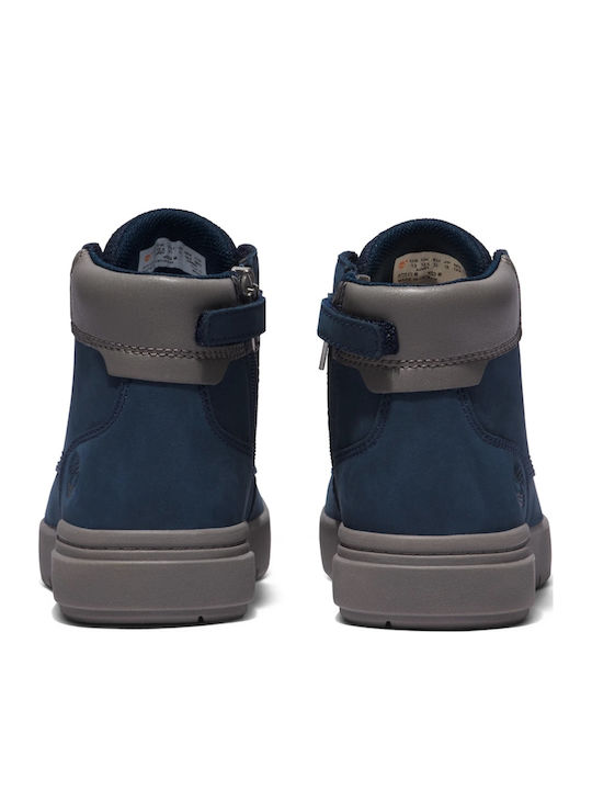Seneca Bay Lederne Kinderstiefeletten mit Reißverschluss Blau