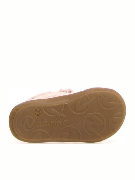 Ghete Copii din Suede cu Velcro Roz