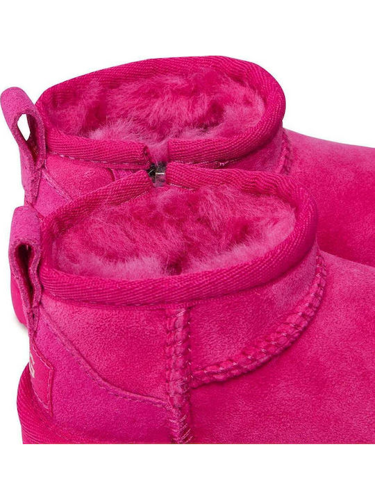 Classic Suede Παιδικά Μποτάκια με Φερμουάρ Φούξια