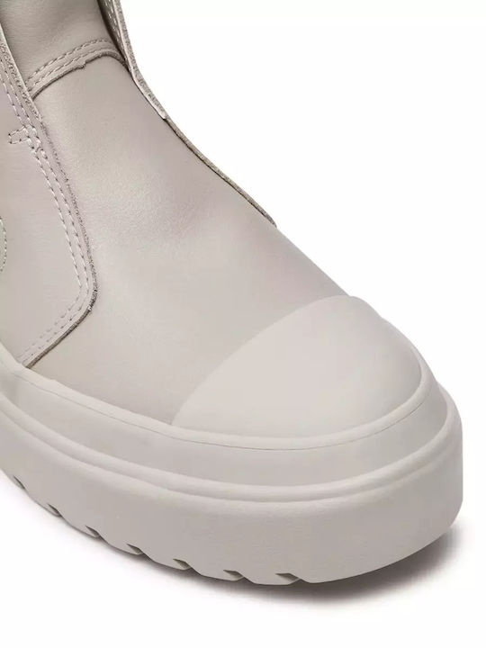 Chuck Taylor All Star Δερμάτινα Παιδικά Μποτάκια Μπεζ