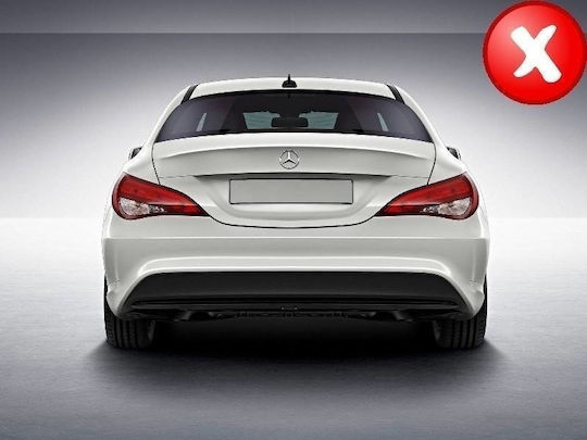 Diffuser Rear Bumper Mercedes-Benz CLA C117 13-16 AMG 45 Look AMG Sport Line Version Bumpers Piano Black