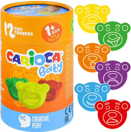 Carioca Baby Teddy Crayons Set 12 Colours