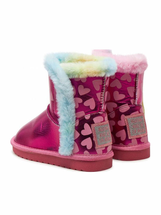 Kids Snow Boots with Velcro Fuchsia
