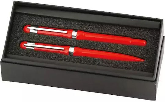 0505-860 Stiftset Rollerball Rot in einem Etui