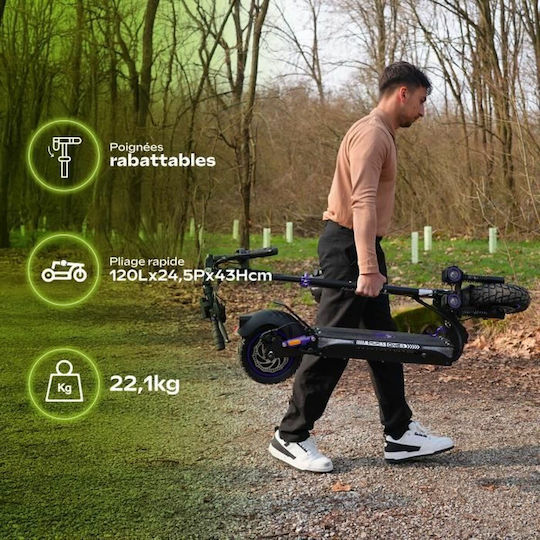 UrbanGlide Ecross One 800 Електрически Скутер с 25km/h Максимална Скорост и 50km Автономия в Черен Цвят