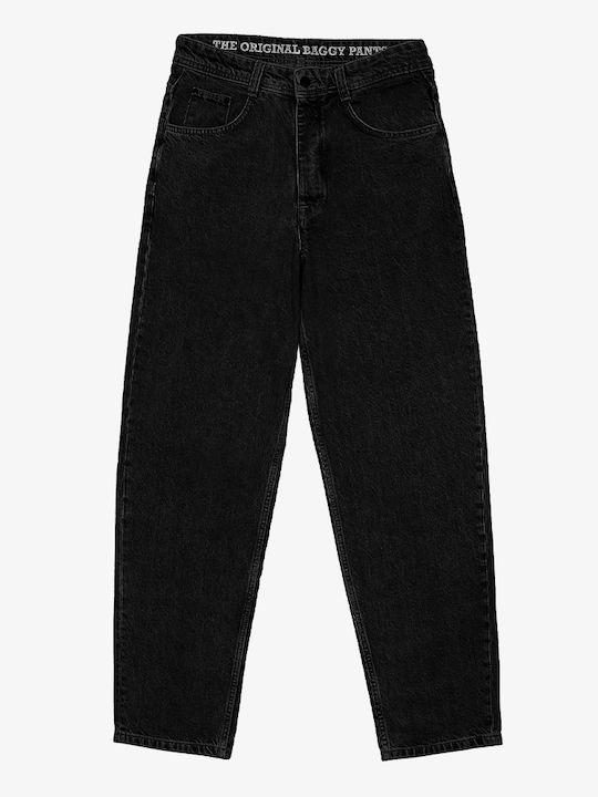 X-tra Men's Jeans Pants with Loose Straight Fit Washed Black
