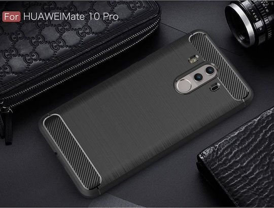 Umschlag Rückseite Silikon Schwarz (Huawei Mate 10 Pro)