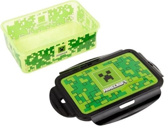 Stor Πλαστικό Παιδικό Δοχείο Φαγητού Minecraft 1.07lt Πράσινο