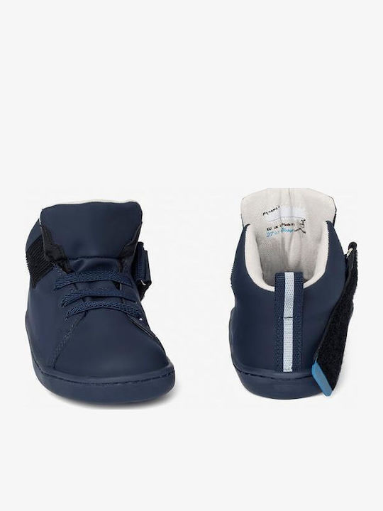 Kids Boots Barefoot with Hoop & Loop Closure Navy Blue