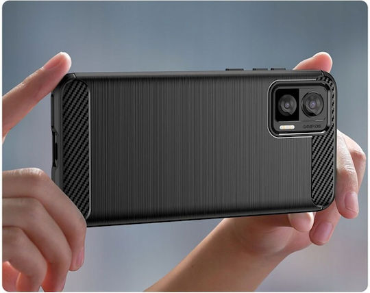 Umschlag Rückseite Silikon Schwarz (Motorola Edge 30)
