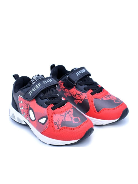Kids Sneakers with Hoop & Loop Closure and Blue Lights