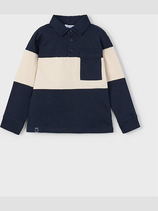 Kids' Polo Long Sleeve Dark Blue