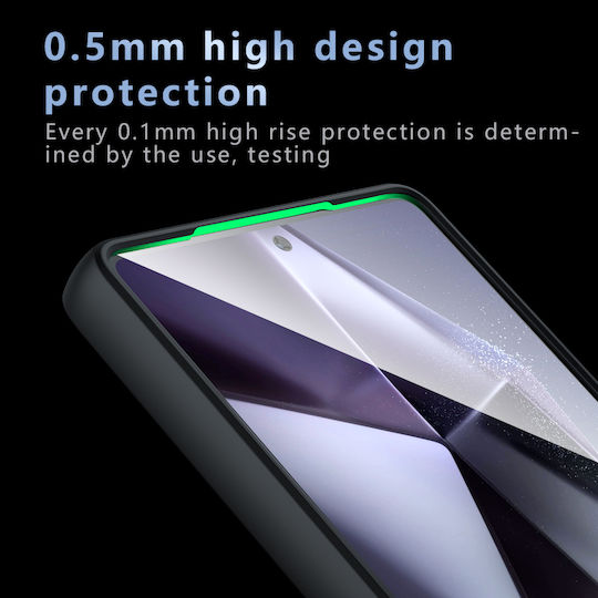 Techsuit Umschlag Rückseite Silikon Schwarz (Galaxy S24 Ultra)