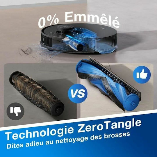 Ecovacs Deebot N20 Pro Plus Σκούπα Ρομπότ με Χαρτογράφηση Laser & Απορρόφηση 8000Pa Μαύρη