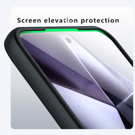 Techsuit Umschlag Rückseite Silikon Schwarz (Galaxy A36)
