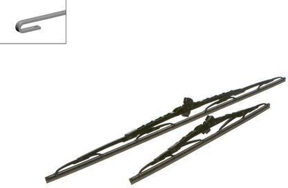 Bosch 653 Front Set Car Wiper Blades 650mm/400mm for Peugeot 206 Honda Jazz