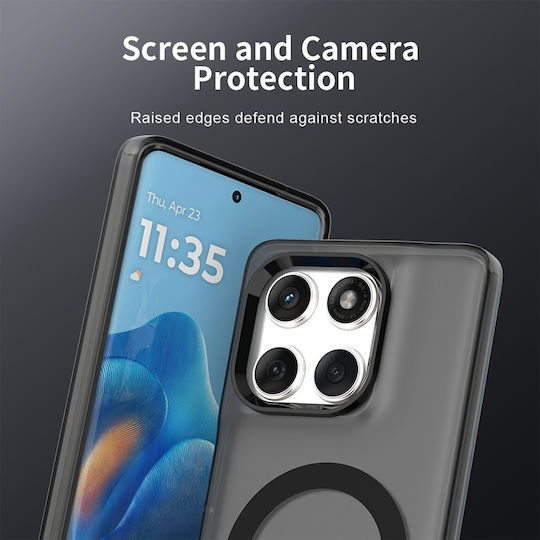 Techsuit Back Cover Plastic / Silicone Black (Motorola Edge 60 Fusion)
