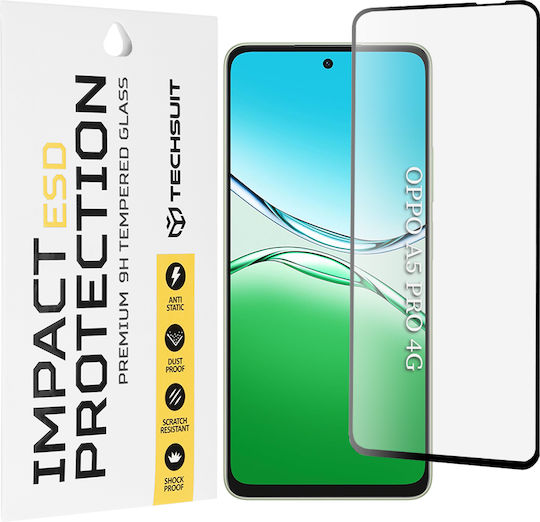 Techsuit Back Cover Tempered Glass Black (Oppo A5 Pro)