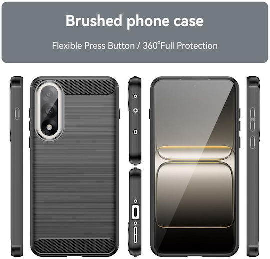 Techsuit Carbon Bumper Σιλικόνης / Πλαστικό Μαύρο (OnePlus Nord 5)