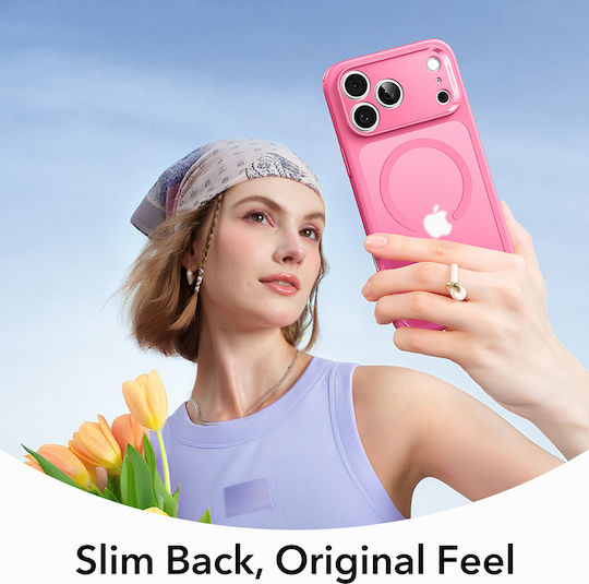ESR Classic Hybrid Halolock Umschlag Rückseite Silikon Rosa (iPhone 17 Pro)