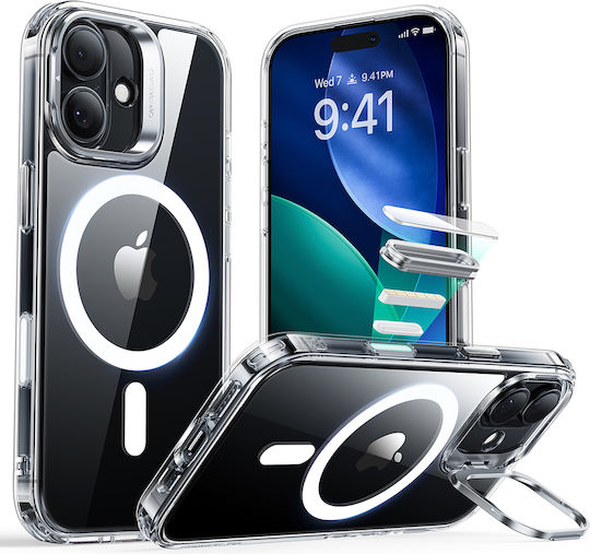 ESR Classic Hybrid Halolock Kickstand Back Cover Metallic Transparent (iPhone 17)