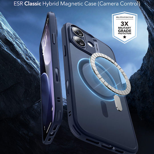ESR Classic Hybrid Halolock Umschlag Rückseite Silikon Blau (iPhone 17)