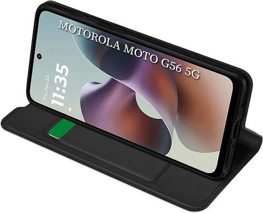 Techsuit Magskin Buchen Sie Silikon / Synthetisches Leder Schwarz (Moto G56)