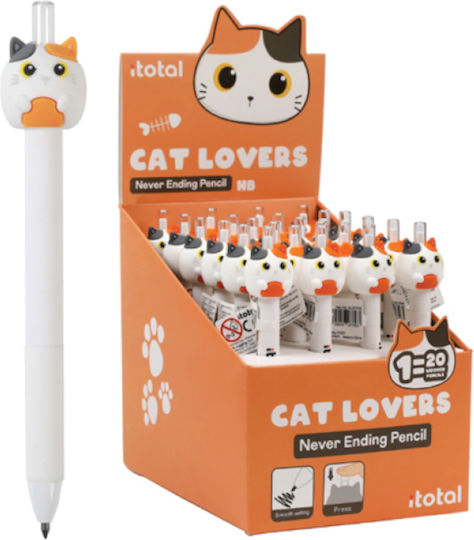 Μηχανικό Μολύβι 2mm Orange Cat Never Ending Xl2070b I-total 8059037077563